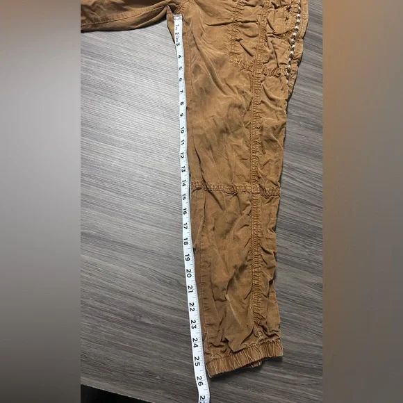 By Anthropologie Elastic Tie Waist Jogger Pants Women's Small Brown - Picture 3 of 9